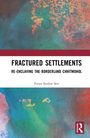 Buchtitel: "FRACTURED SETTLEMENTS: RE-ENCLAVING THE BORDERLAND CHHITMOHOL" von Surya Sankar Sen. Bunter, abstrakter Hintergrund.