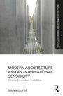 MODERN ARCHITECTURE AND AN INTERNATIONAL SENSIBILITY. Langer Weg zwischen hohen Betonwänden.