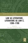 "Law as Literature, Literature as Law c. 1200–1700", Herausgegeben von Clare Egan und Sarah B. White. Grünes geometrisches Design.