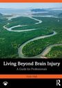 „Living Beyond Brain Injury: A Guide for Professionals“ von Vicki Hall, zeigt einen Fluss durch grüne Landschaft.