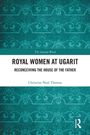 "The Ancient Word", "ROYAL WOMEN AT UGARIT", "RECONCEIVING THE HOUSE OF THE FATHER", Christine Neal Thomas; blaues Musterhintergrund.