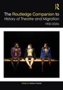 "The Routledge Companion to History of Theatre and Migration 1900-2020s" von Matteo Paoletti. Drei Männer in schimmernden Jacken.