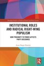 Anna Heapy-Silander: Institutional Roles and Radical Right-Wing Populism, Buch
