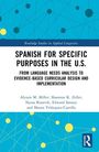Titel: "Spanish for Specific Purposes in the U.S." Autoren: Alyssia M. Miller u.a. Blauer Hintergrund mit Linien und Punkten.
