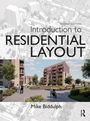 Texte: "Second Edition", "Introduction to Residential Layout", "Mike Biddulph". Moderne Wohnanlage mit Bäumen, Menschen und Gebäuden.