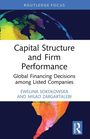 "Capital Structure and Firm Performance" und Autoren. Bunte Weltkarte auf dunklem Grund, blaues Logo rechts unten.