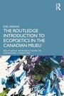Text: "Joel Deshaye, The Routledge Introduction to Ecopoetics in the Canadian Milieu, Routledge Introductions to Canadian Literature." Darunter abstrakte Kunst in Blau-, Grün- und Violetttönen.
