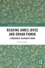 "Reading James Joyce and Orhan Pamuk", ein Buch von Petru Golban. Grünes Muster mit Pflanzenmotiven. Routledge-Logo.