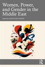 "Women, Power, and Gender in the Middle East." Illustration zeigt Silhouetten von Frauen, eine Waage und Landschaften.