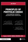 Text: "Principles of Portfolio Choice", "An Information-Theoretic, Likelihood-Based Perspective". Mathematische Formeln darunter.