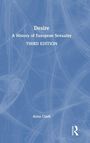 „Desire: A History of European Sexuality, Third Edition“ von Anna Clark. Abstraktes blaues Hintergrundmuster.