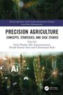 „Precision Agriculture: Concepts, Strategies, and Case Studies“; Gestaltungselemente: Pflanzen, technische Symbole.