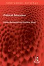 "Political Education" von Robert Brownhill und Patricia Smart. Rote, strukturierte Hintergrundillustration.