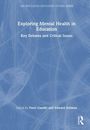 "Exploring Mental Health in Education: Key Debates and Critical Issues." Blauer Hintergrund mit weißen Linien.