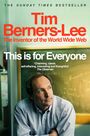 Text: "COVER TO BE REVEALED", "This Is for Everyone", "Tim Berners-Lee". Ein roter Hintergrund mit weißem Schriftzug.