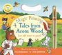 "Magic Painting: Tales from Acorn Wood. Just add water to paint!" zeigt Tiere in einer Wiese mit Pinsel an der Seite.