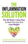 „The Inflammation Solution“ und „Stephen Perrine“, zentriert. Grafik eines Vogels oben einer Liste von Text.