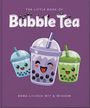 "The Little Book of Bubble Tea" und "Boba-licious Wit & Wisdom" auf lila Hintergrund mit drei fröhlichen Bubble Tea Bechern.