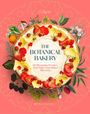 "The Botanical Bakery: 60 Blooming Recipes That Make Your Bakes Blossom" steht auf einer blumengeschmückten Torte.