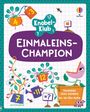 Oben: "Knobel-Klub", "Einmaleins-Champion". Unten: "Trainiere dein Gehirn! 1er- bis 12er-Reihe". Bunte Pflanzen.