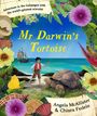 "Mr Darwin’s Tortoise", Abenteuer auf den Galapagosinseln. Illustration: Junge, Schildkröte, Schiff, Blumen, Meer.