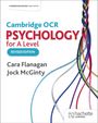 "Cambridge OCR PSYCHOLOGY for A Level" in farbigen Buchstaben, geflochtene bunte Schnüre, Autoren: Cara Flanagan, Jock McGinty.