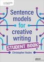 "Sentence models for creative writing STUDENT BOOK" von Christopher Youles. Buntes, abstraktes Design mit Linien und Punkten.