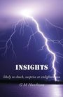 INSIGHTS. Likely to shock, surprise or enlighten you. G M Hutchison. Blitz über einem Gewässer bei Nacht.