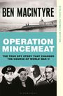 Cover eines Buches mit dem Titel "Operation Mincemeat". Oben ein U-Boot, unten vier Personen in Schwarzweiß.