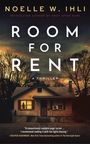 "ROOM FOR RENT" in großen Buchstaben. Darunter "A Thriller". Ein altes Haus bei Nacht mit beleuchtetem Fenster.