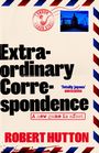 "Extraordinary Correspondence," "Robert Hutton," "COVER TO BE REVEALED" auf Briefumschlag-Look mit Pfeifen-Logo.
