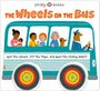 "The Wheels on the Bus" oben, "Spin the wheels, lift the flaps, and open the sliding doors!" darunter. Illustration: Menschen im Bus.