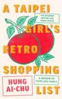 „Cover to be revealed“, „Hung Ai-Chu“, „A Taipei Girl’s Retro Shopping List“ auf rotem Hintergrund, darunter ein Logo.