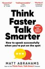 Oben stehen Empfehlungen von 'Essential' bis 'Perfect'. Groß: "Think Faster Talk Smarter". Zwei Sprechblasen darunter.