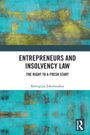 "ENTREPRENEURS AND INSOLVENCY LAW: THE RIGHT TO A FRESH START" von Remigijus Jokubauskas. Abstraktes Design, blau-gelb.