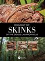 "Biology of Skinks of the Genus Lampropholis." Drei Skink-Fotos, Waldhintergrund. Autoren: Shelley Burgin und Harold Heatwole.