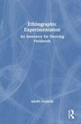 „Ethnographic Experimentation: An Inventory for Devicing Fieldwork“, Adolfo Estalella, Logo unten rechts. Abstraktes blaues Muster.