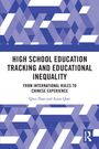 HIGH SCHOOL EDUCATION TRACKING AND EDUCATIONAL INEQUALITY. Blau-weiße geometrische Muster, Routledge-Logo.