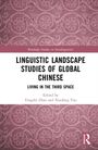 Text: "Linguistic Landscape Studies of Global Chinese: Living in the Third Space. Edited by Fengzhi Zhao and Xiaofang Yao."  
Muster: Rote Ornamente, weißer Hintergrund.