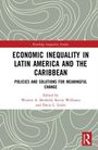 "Economic Inequality in Latin America and the Caribbean" steht in schwarz auf weißem Hintergrund. Unten rote Logos.