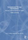 Der Text lautet: "Occupational Therapy Interventions, Function and Occupations for Adults, THIRD EDITION." Blauer Hintergrund.