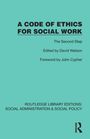 Text: "A Code of Ethics for Social Work: The Second Step. Edited by David Watson. Foreword by John Cypher." Türkise Farbe.