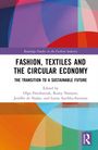 "Fashion, Textiles and the Circular Economy" mit buntem abstraktem Hintergrund und Routledge-Logo.