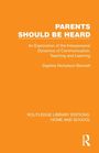 Der Text lautet: "PARENTS SHOULD BE HEARD" und "Daphne Nicholson Bennett" auf orangefarbenem Hintergrund. Unten ein Routledge-Logo.