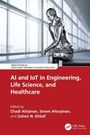 AI and IoT in Engineering, Life Science, and Healthcare. Ein humanoider Roboter sitzt nachdenklich vor großen Fenstern.