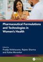 Aufschrift: "Pharmaceutical Formulations and Technologies in Women's Health." Eine Frau hält eine Medikamentenflasche.