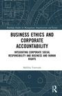 „BUSINESS ETHICS AND CORPORATE ACCOUNTABILITY“ steht groß auf einem komplexen technischen Blauplan-Hintergrund.