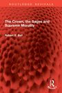 Text: The Crown, the Sages and Supreme Morality, Robert E. Ball. Rote, wabenartige Struktur im Hintergrund.