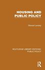 Titel "Housing and Public Policy", Autor "Stewart Lansley". Brauner Hintergrund, weißer Text, Routledge-Logo unten.