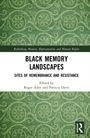 Titel: Black Memory Landscapes. Untertitel: Sites of Remembrance and Resistance. Herausgeber: Roger Aden, Patricia Davis. Grünes, gemustertes Design oben und unten.
